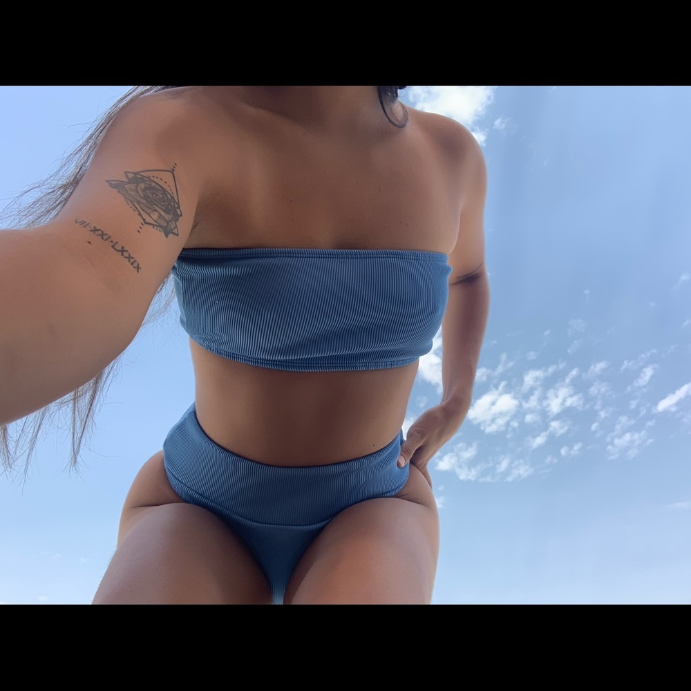 Blue bikini